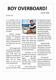 Image result for Kids Newspaper Article Example