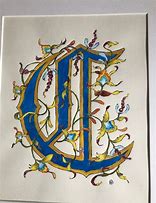 Image result for Illuminated Letter C Stencil