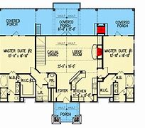 Image result for 2 Master Bedroom House Plans