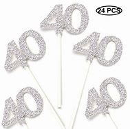 Image result for 40th Birthday Cupcake Picks