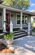 Image result for Front Porch with Walkway Fence