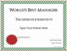 Image result for Best Manager Award Certificate