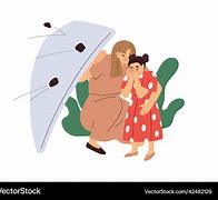 Image result for Mother Protecting Child Rain