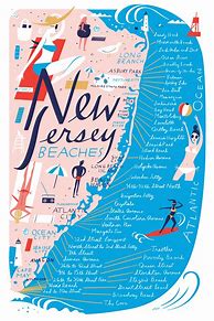 Image result for New Jersey Beach Map