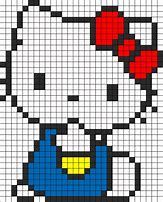 Image result for Hello Kitty Cat Pixel Art