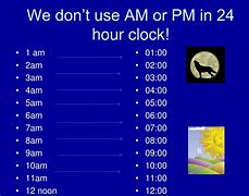 Image result for 12 Hour and 24 Hour Clock