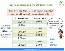 Image result for 12 Hour and 24 Hour Clock