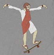 Image result for Jesus Skateboarding T Pose Meme