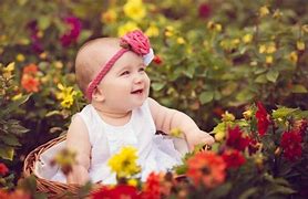 Image result for Cute Baby in Garden