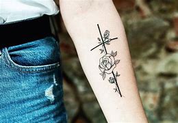 Image result for Small Girly Cross Tattoos