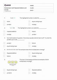 Image result for Repeated Addition Worksheets Grade 4