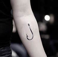 Image result for Fishing Hook Tattoo On Knukle