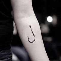 Image result for J Made into Fishing Hook Tattoo