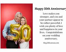 Image result for 50th Wedding Anniversary Card Sayings