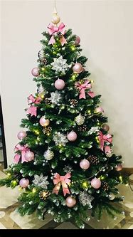 Image result for Rose Gold and Silver Christmas Tree