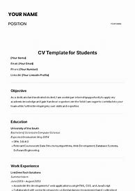 Image result for Free CV Template for Students