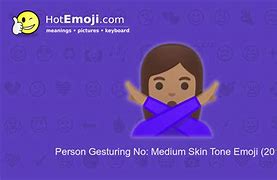 Image result for Emoji Gesturing No