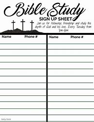 Image result for Bible Study Sign Up Sheet