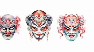 Image result for Chinese Opera Mask Vector