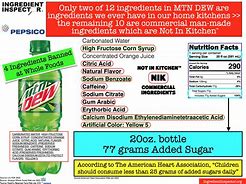 Image result for Diet Mountain Dew Ingredient List