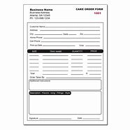 Image result for Free Sample Cake Order Form Template