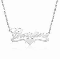 Image result for Heart Name Necklace