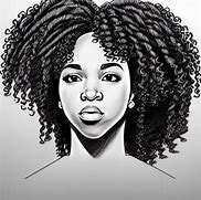 Image result for Curly Hair Style Drawing