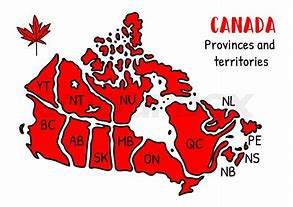 Image result for Canada Map Red