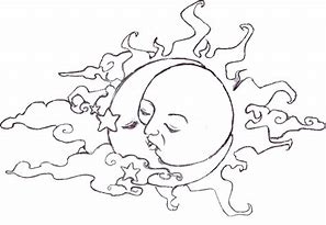 Image result for Moon Sun a Drawing