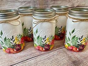 Image result for Decoupage Jars