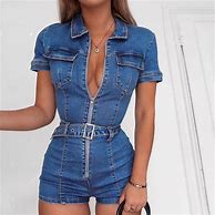 Image result for Short Jean Jumpsuit