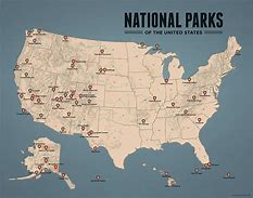 Image result for Map of Western National Parks