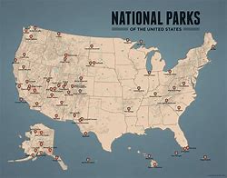 Image result for Map of Us National Park Units