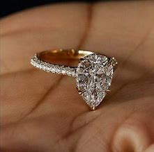 Image result for Thin Band Pear-Shaped Engagement Ring