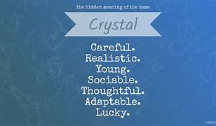 Image result for The Name Crystal