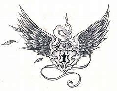 Image result for Angel Heart Drawing