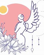 Image result for Female Angel Line Art