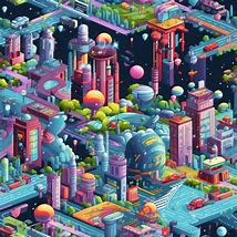 Image result for Futurist Pixel Art