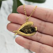 Image result for Black Lab Sleeping Angel Necklace