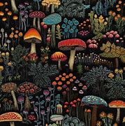 Image result for Mushroom Forest Embroidery Design