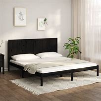 Image result for Black Wood King Bed Frame