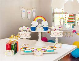 Image result for Rainbow Baby Shower Free Printables