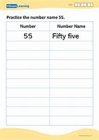 Image result for Number 55 Worksheets