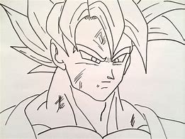 Image result for goku head drawing