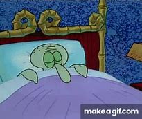 Image result for Squidward in Bed