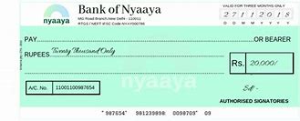 Image result for Bearer Cheque