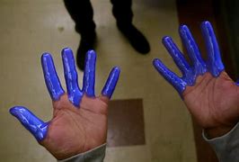 Image result for Hand Facing Down Blue