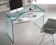 Image result for Glass Computer Desk Case