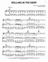 Image result for Rolling in the Deep Drum Sheet Music