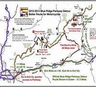 Image result for Map of Lue Ridge Parkway